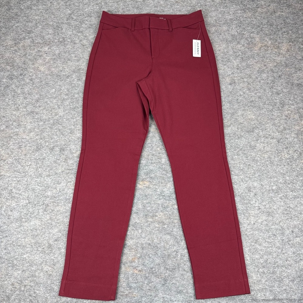 Old Navy High Rise Pixie Ankle Skinny Pant 27" Red Wine Womens‎ 6
